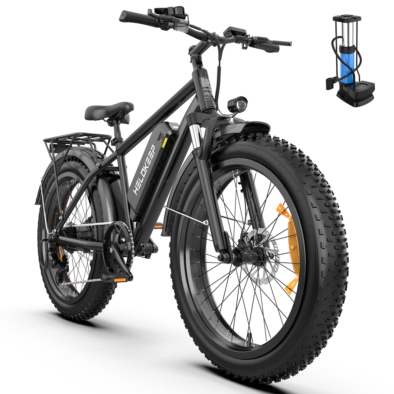 Large Frame Class 2 Electric Bike for Adults - 26" Ebike, 48V 15.6AH UL2849 Battery, 20MPH, Front Suspension, Adjustable Seat, 330lbs Capacity, Black
