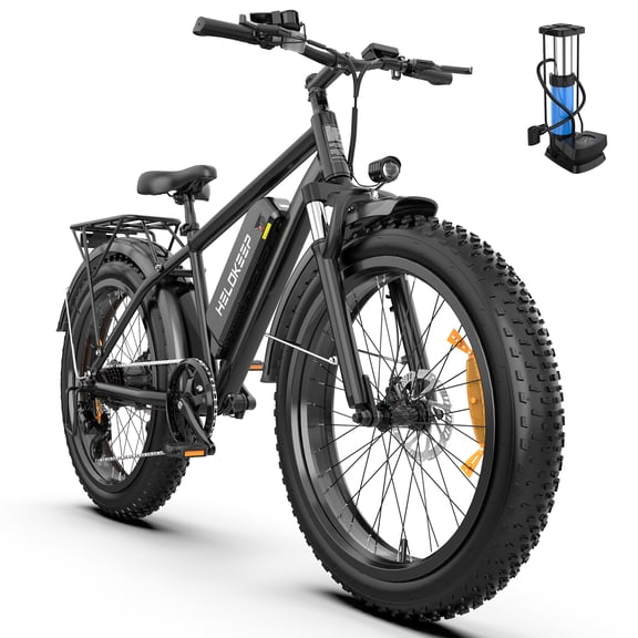 Large Frame Class 2 Electric Bike for Adults - 26" Ebike, 48V 15.6AH UL2849 Battery, 20MPH, Front Suspension, Adjustable Seat, 330lbs Capacity, Black