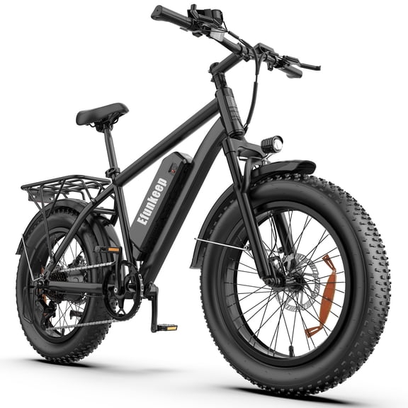 Efunkeep 26" Fat Tire Electric Bike for Adults, 1500W Peak Power, 30MPH Fast E-Mountain Bicycle, 48V 15.6Ah Battery, UL 2849 Certified, Black