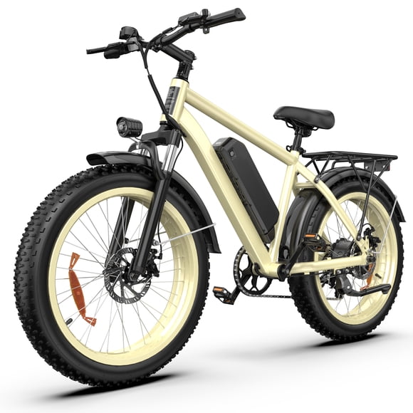 26" Fat Tire Electric Bike for Adults, 1500W Peak High Torque Off-Road Ebike, 48V 15.6Ah UL 2849 Battery, 30MPH All-Terrain Mountain Bicycle in Desert Sand