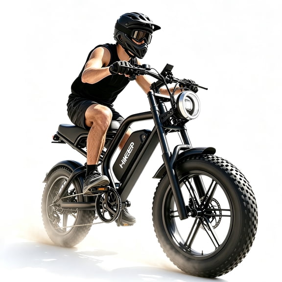 Efunkeep Electric Mountain Bike for Adults, 1500W Peak (750W Continuous), 48V 750Wh, 32MPH, 20"x4" Fat Tire, UL2849 Certified