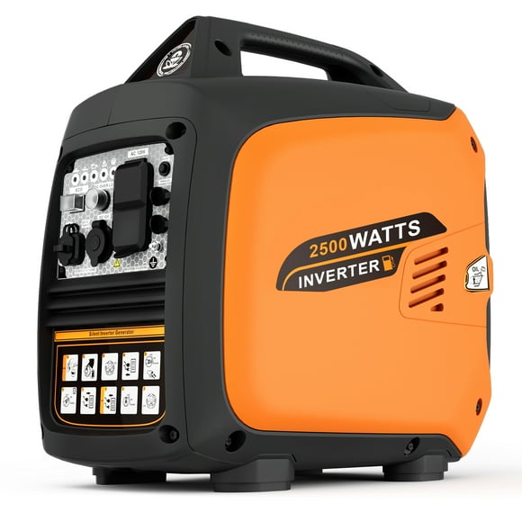 Efurden 2500-Watt Portable Inverter Generator Gas Powered, EPA Compliant, Parallel Capability, CO Shutdown, Low Noise for Camping and Home Use
