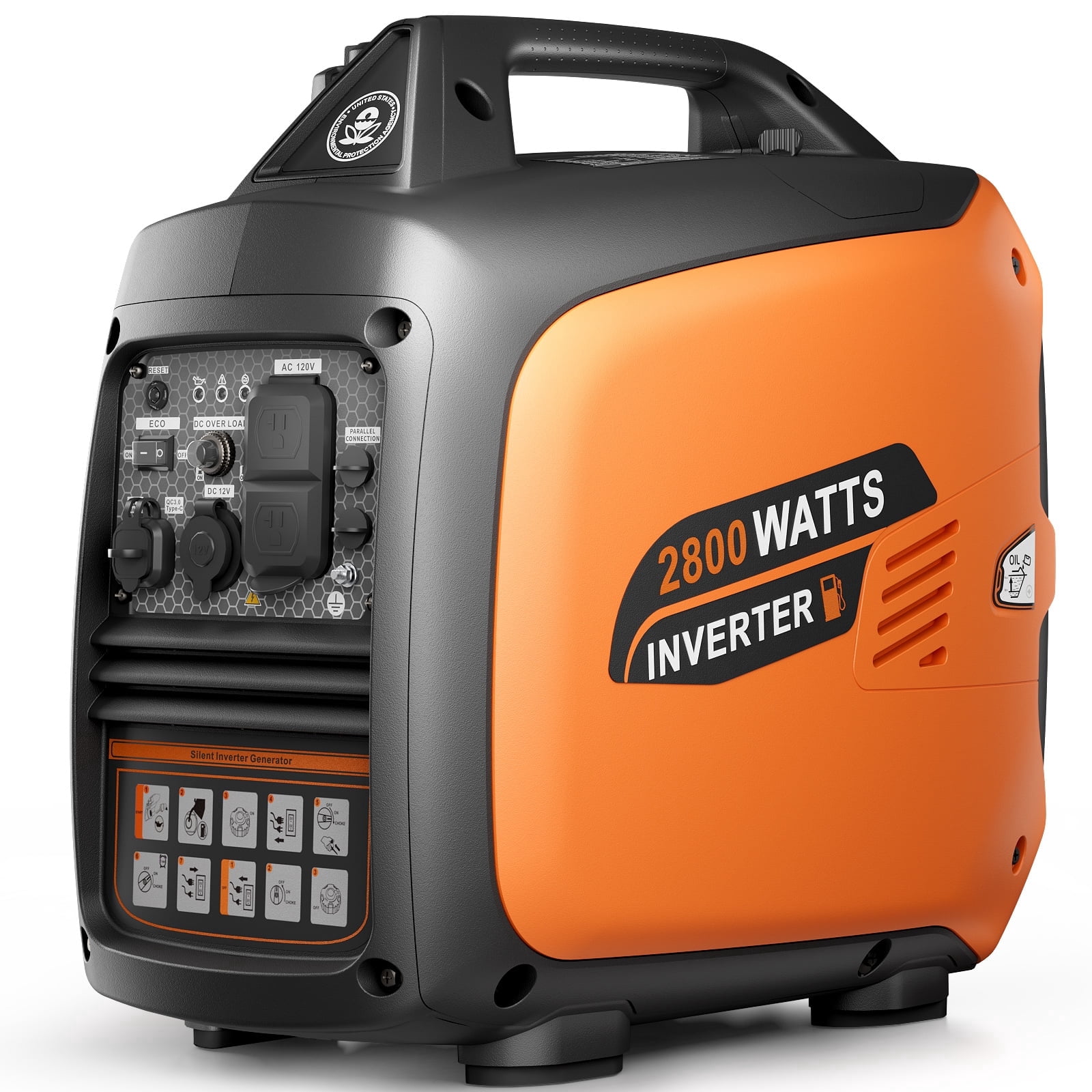 Efurden 2800W Portable Generator, Inverter Generator for Outdoor ...