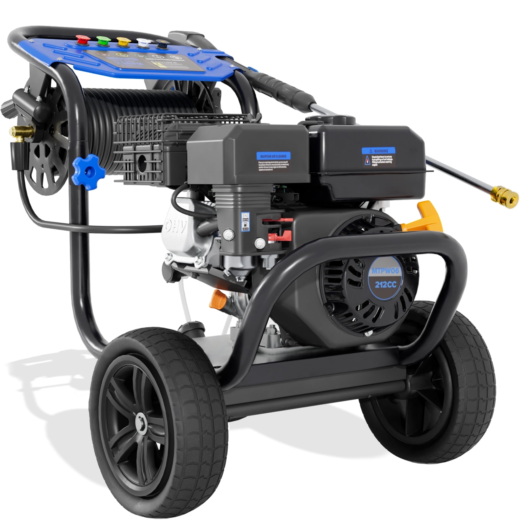 Efurden 3600 PSI Gas Pressure Washer, 2.3 GPM, 212CC Engine, 30ft Hose, 5 Nozzles