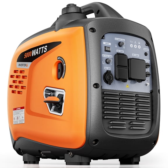 Efurden 5000W Portable Inverter Generator, Quiet Gas Generator with ECO Mode for Home Backup and Outdoor Camping, RV Ready, EPA Compliant