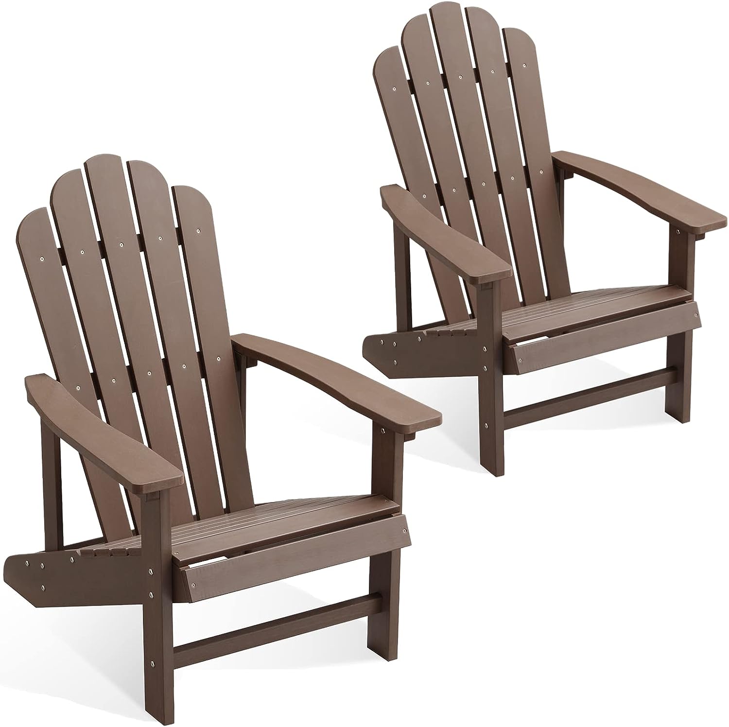 Efurden Adirondack Chair Set of 2, Weather Resistant & Durable Fire Pits Chair for Lawn and
