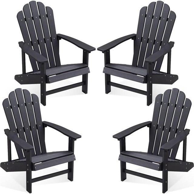 Efurden Adirondack Chair Set of 4 , Weather Resistant & Durable Fire