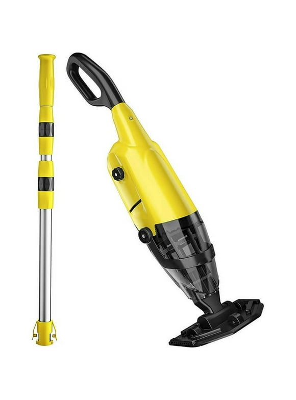 Efurden Cordless Pool Vacuum, Handheld Pool Vacuum with Running Time up to 60-Minutes for Above Ground Pools, Spas and Hot Tubs, Yellow