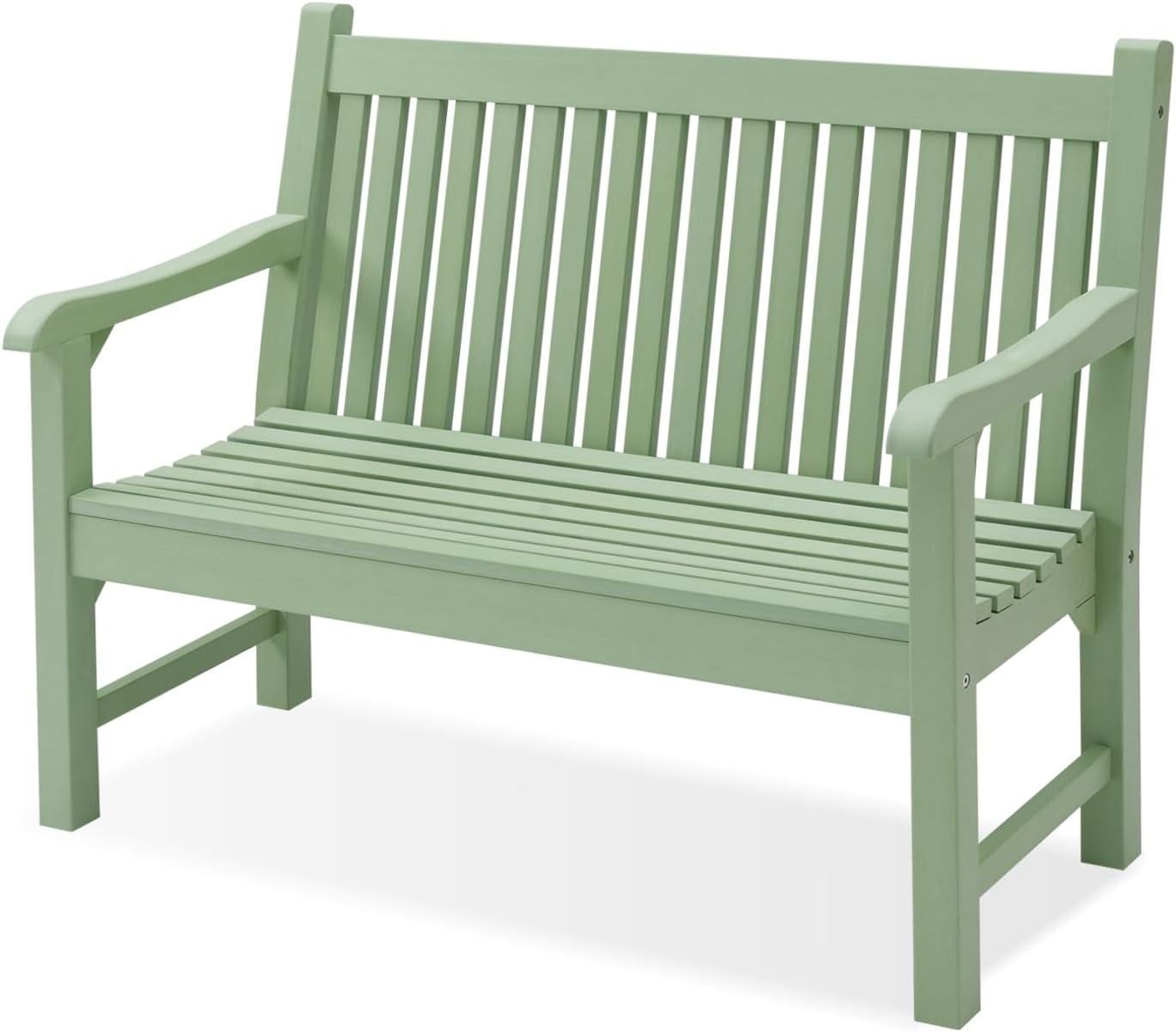 Efurden Garden Bench, 2Person Poly Lumber Patio Bench, AllWeather