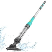 Efurden Handheld Pool Vacuum, Cordless Rechargeable Pool Cleaner with Round Brush for Spas, Hot Tubs and Small Pools, Blue