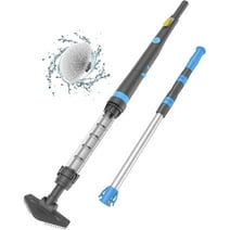 Efurden Handheld Pool Vacuum, Cordless Rechargeable Pool Cleaner with Round Brush for Spas, Hot Tubs and Small Pools, Blue