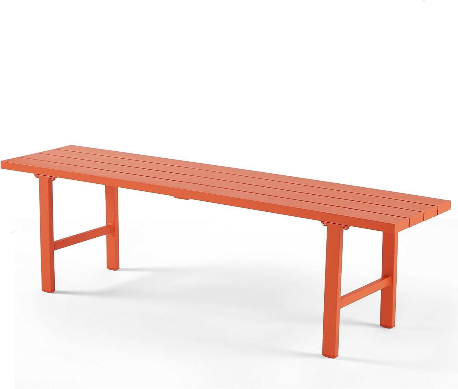 Efurden Outdoor Bench, Aluminum Weatherproof Front Porch Bench, 2