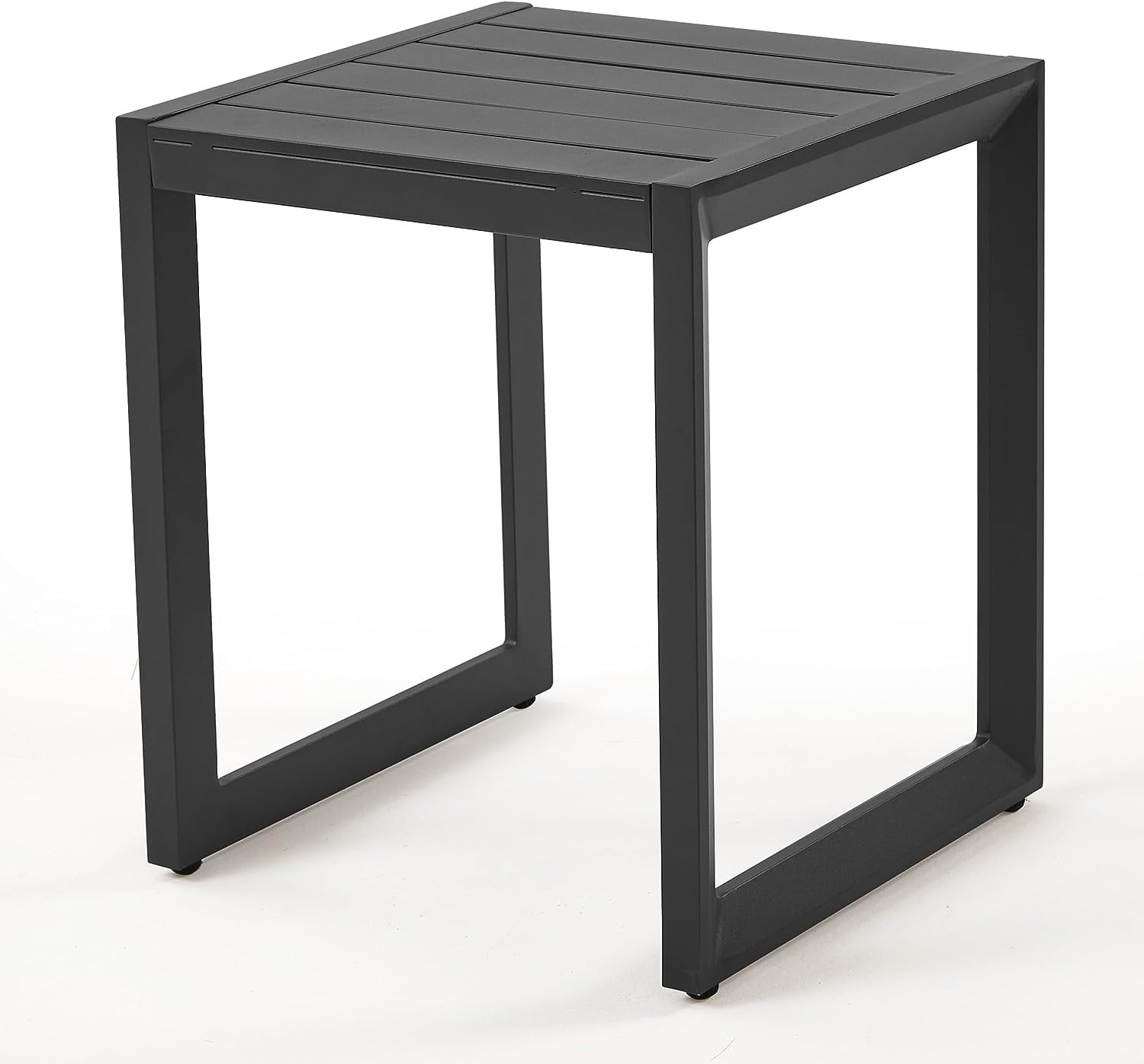 Efurden Aluminum Outdoor Side Table, Weather Resistant Patio Furniture