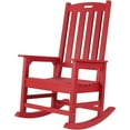 Efurden High Back Patio Rocking Chair, Poly Lumber Porch Rocker, 350Lbs