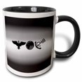 thumbnail image 1 of 3drose, Ega Ongray, 11oz Two-tone Black Mug, 1 of 6