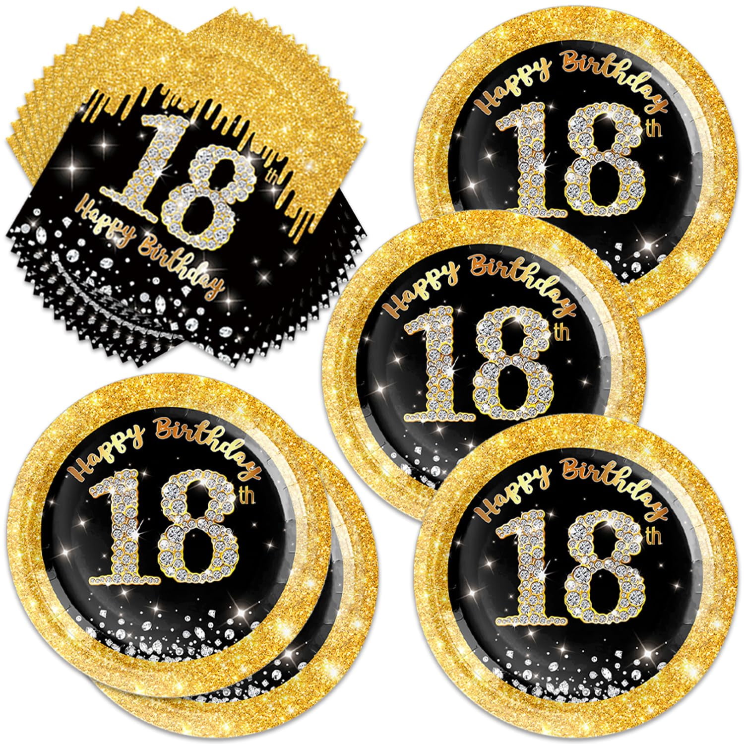 40-Piece Birthday Party Supplies – Includes 20 Plates & 20 Napkins For Themed Kids’ Celebrations