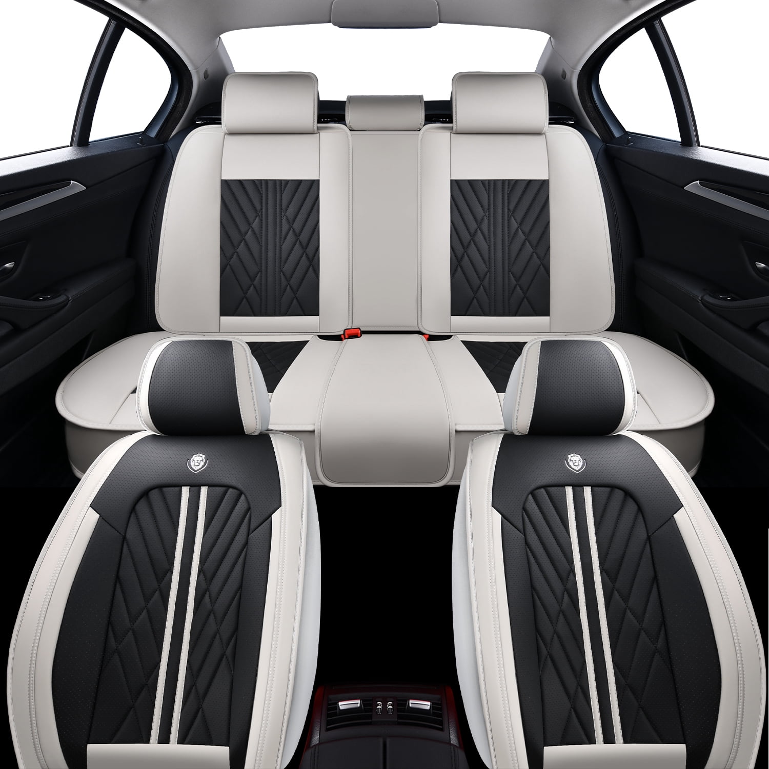 Edge Protection Signane Egamige Full Set Seat Covers 2023 for Ford Edge Waterproof Leather ...