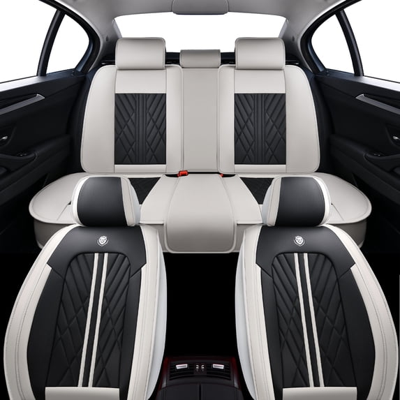 Egamige Full Set Seat Covers 2023 for Ford Edge Waterproof Leather ...