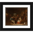thumbnail image 1 of Egbert van Heemskerck I 18x15 Black Ornate Wood Framed Double Matted Museum Art Print Titled - The Crushes with Festive Peasants, 1 of 5