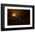 thumbnail image 1 of Egbert van der Poel 24x19 Black Modern Framed Museum Art Print Titled - Church on Fire (1658), 1 of 5