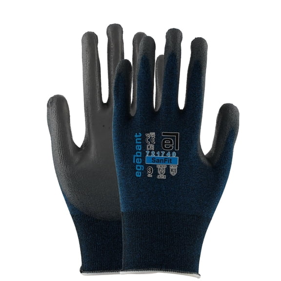 EgeBant SanFit 721740 PU Coated ESD Work Gloves Spandex Liner, Electrostatic Discharge Protection, Breathable, Durable (10, 8)