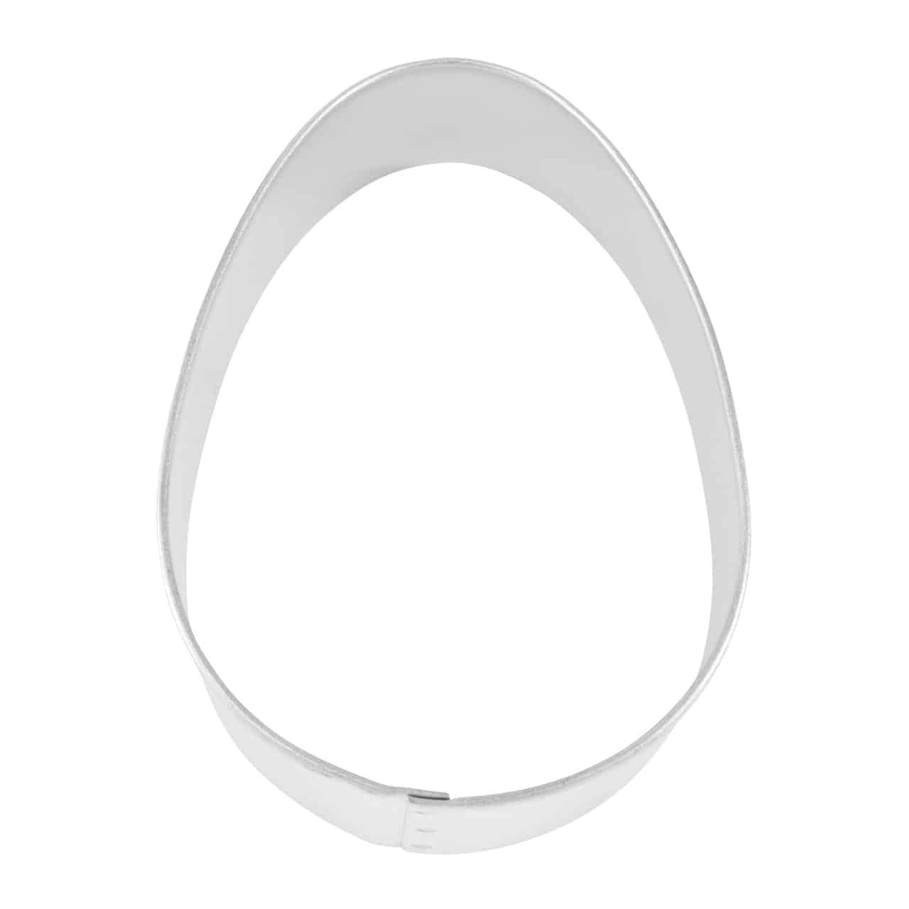 Silver 3" Stainless Steel Egg Cookie Cutter