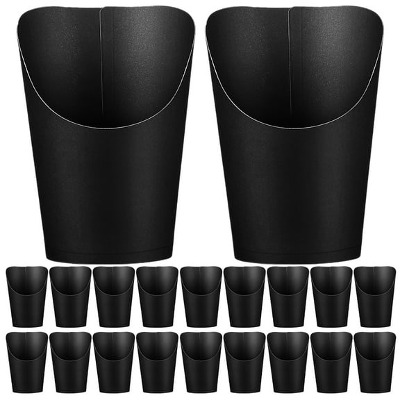 50 Pcs Kraft Paper Boxes Small Take-Out Containers for French Fries Cups Holders