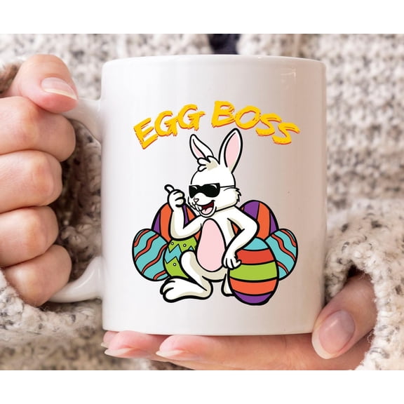 Egg B1O1SS Mug, Cute Easter Bunny Egg Hunting Coffee Cup For M1en WoM1en, Funny Easter Basket DE1coration For Easter Egg Hunter