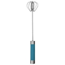 Egg Beater, Egg Beaters Hand Crank, 10" Stainless Steel Rotary Whisk 10 InchSemi-automatic Whisk Press Type Manual Rotary Whisk,Blue