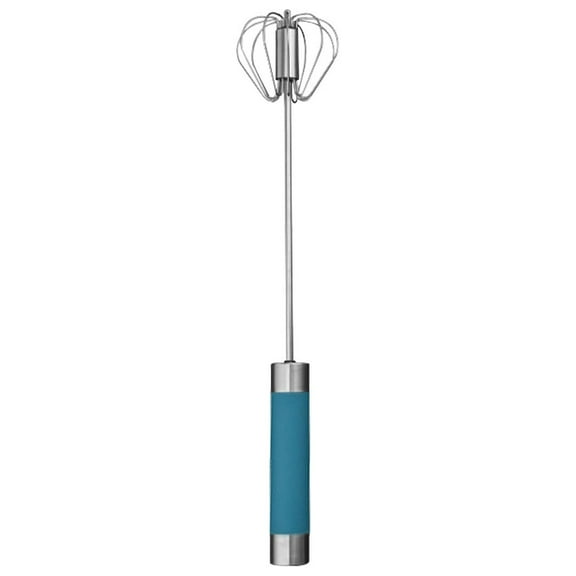 Egg Beater, Egg Beaters Hand Crank, 10" Stainless Steel Rotary Whisk 10 InchSemi-automatic Whisk Press Type Manual Rotary Whisk,Blue