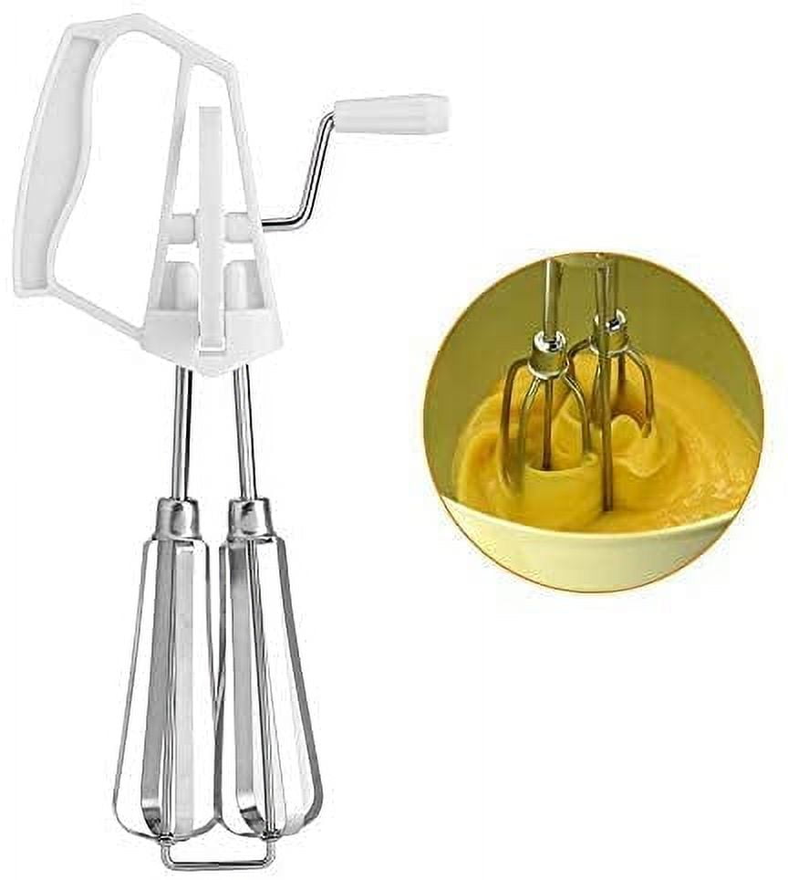 Egg Beater, Manual Egg Beater, Stainless Steel Rotary Hand Whip Whisk