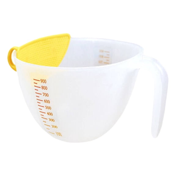 Egg Beating Cup Capacity Wide Use Filtering,Egg Liquid Mixing Measuring Bowl,Kitchen Accessories Baking Tool Tart Strainer Under $5 Kilougeis