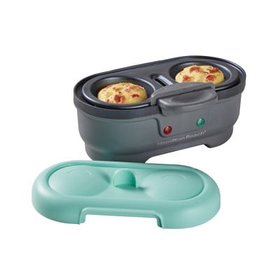 Egg Bites/Hard : Mint Green Nonstick Egg & Breakfast Sandwich Maker, Dishwasher-Safe, 650W