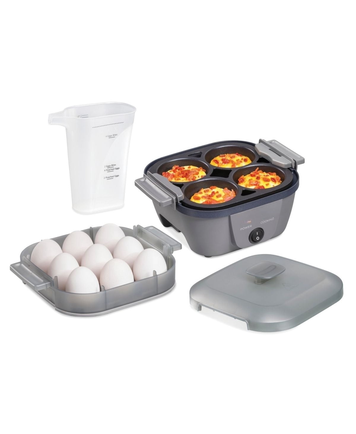 Egg Bites Maker - Make 6 Ways, 4 Egg Bites or Poached Eggs in 10 Mins, Boiled Eggs & More