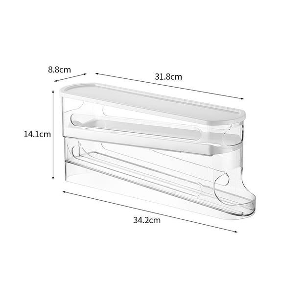 Egg Box Storage Refrigerator With Transparent Rolling Egg Rack Fresh Refrigerator Storage Box Food Rack Fresh-Keeping Special Artifact Put Inside The Door Rolling Eggs