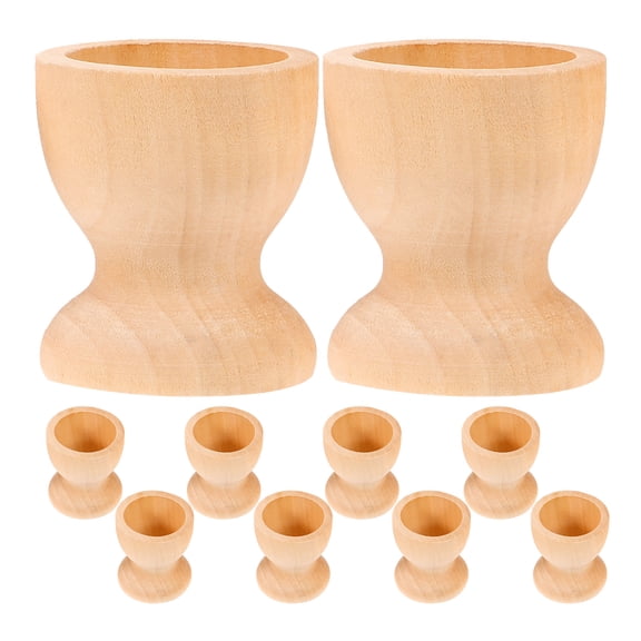 NIAIZEK Egg Holder for Countertop Wooden Khaki for Kitchenware Easter 10Pcs 1.4X1.2X1.2In