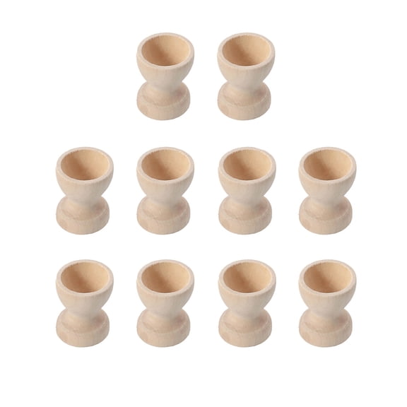 NIAIZEK Egg Holder for Countertop Wooden Khaki for Kitchenware Easter 10Pcs 1.4X1.2X1.2In