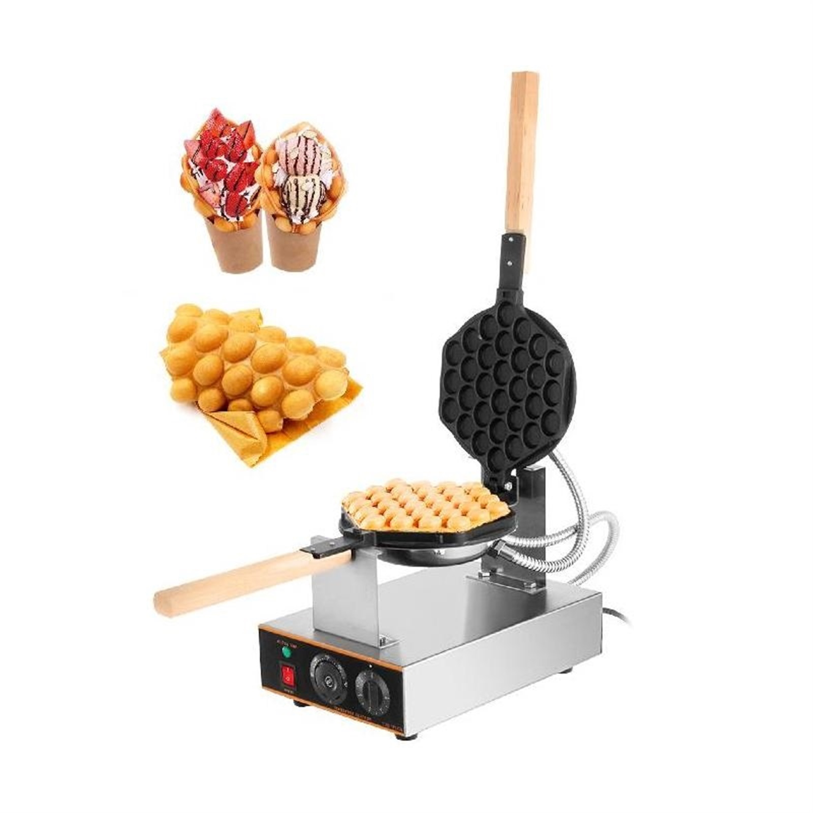 Egg Bubble Electric Waffle Maker Nonstick Waffle Making Machine Home