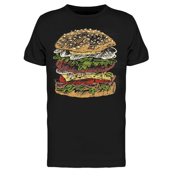 Egg Burger Graphic T-Shirt Men -Image by Shutterstock, Male Large