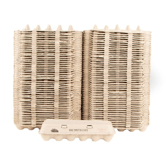 Jeffers Recyclable Egg Cartons – Holds 12 Large Eggs, Paper Pulp Flat Top Carton for Kitchen Storage, Pantry Organization, Crafts, Egg Holder, Poultry Farmers, Home Chicken Owners – 100 Count