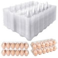 thumbnail image 1 of Egg Cartons Bulk, 12 Packs Empty Clear Plastic Egg Carton Holds Up to 12 Eggs, Reusable Chicken Egg Tray Holders for Family Pasture Chicken Farm, Business Market Display, Storage（2*6）, 1 of 6