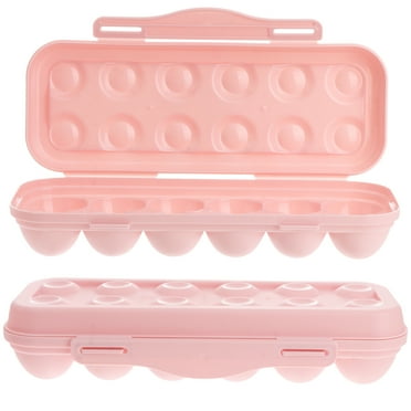 Egg Cartons Egg Holder 2Pcs 12 Grids Refrigerator Shatterproof Egg Box