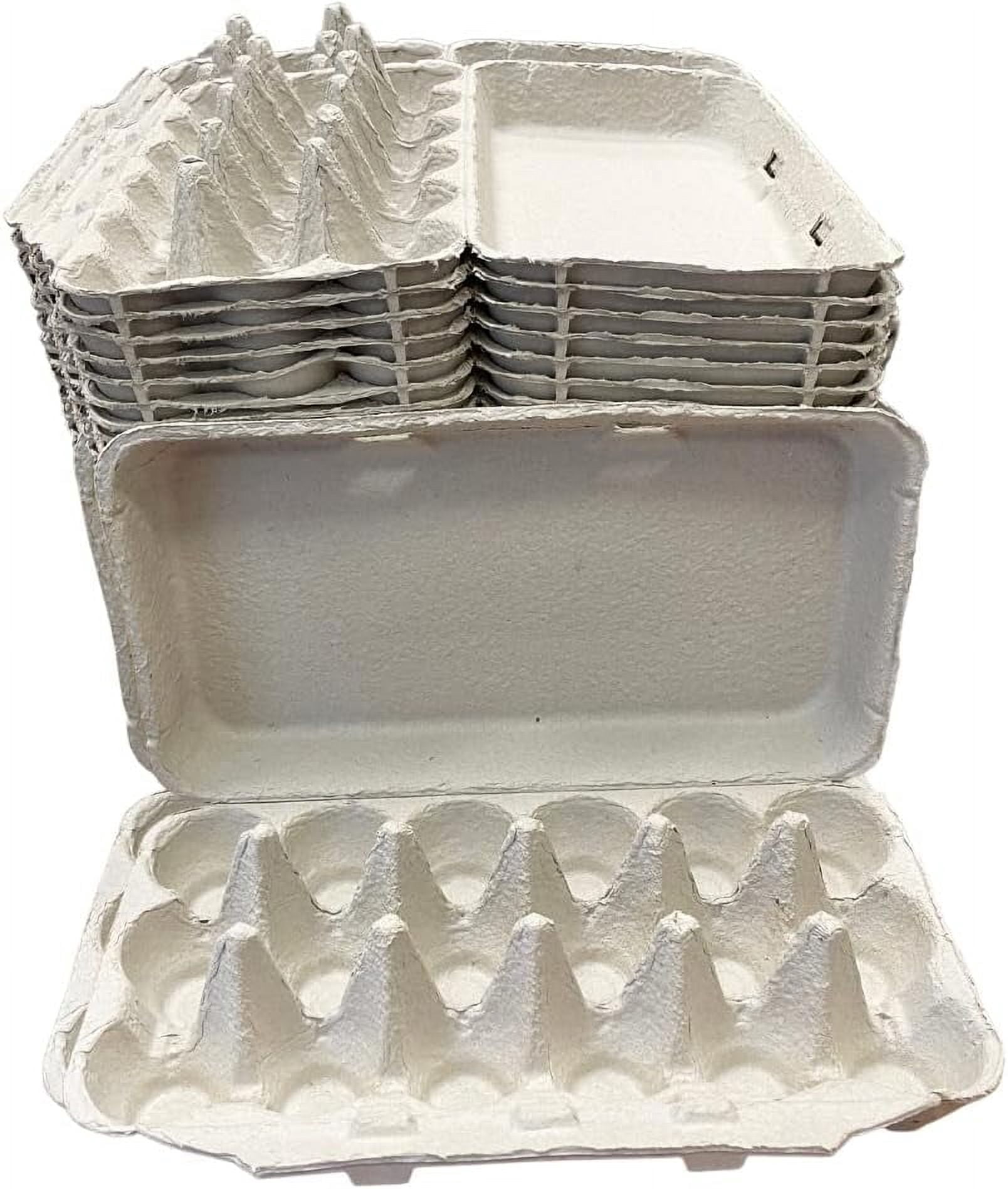 Egg Cartons For 18 Eggs or Use for Crafting, Parts Storage, Easter Made of Paper Pulp 15 Units