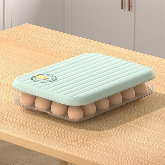 Egg Cartons, Household egg box, Kitchen Crisper with Lid, 24 Count Egg Storage Containers for Family Farm, Clear Egg Organizer for Easter Thanksgiving Party Home Kitchen Supplies