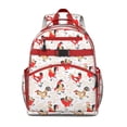 thumbnail image 1 of Egg Cartoon Breathable School Backpack - Waterproof Daypack for Teens with S-Shaped Padded Straps & Side Pockets, 1 of 5