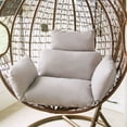 thumbnail image 1 of Egg Chair Cushion with 8 Securing Straps, Water-Repellent & Fade-Resistant Faux Linen, Removable Cover, Replacement Cushion for Most Single Outdoor Hanging Swing Egg Chairs – Gray, 1 of 8