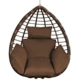 thumbnail image 1 of Egg Chair Cushion Hanging Basket Seat Cushion Thicken Soft Egg Swing Chair Pad Hanging Egg Chair Cushion with Headrest, 1 of 5