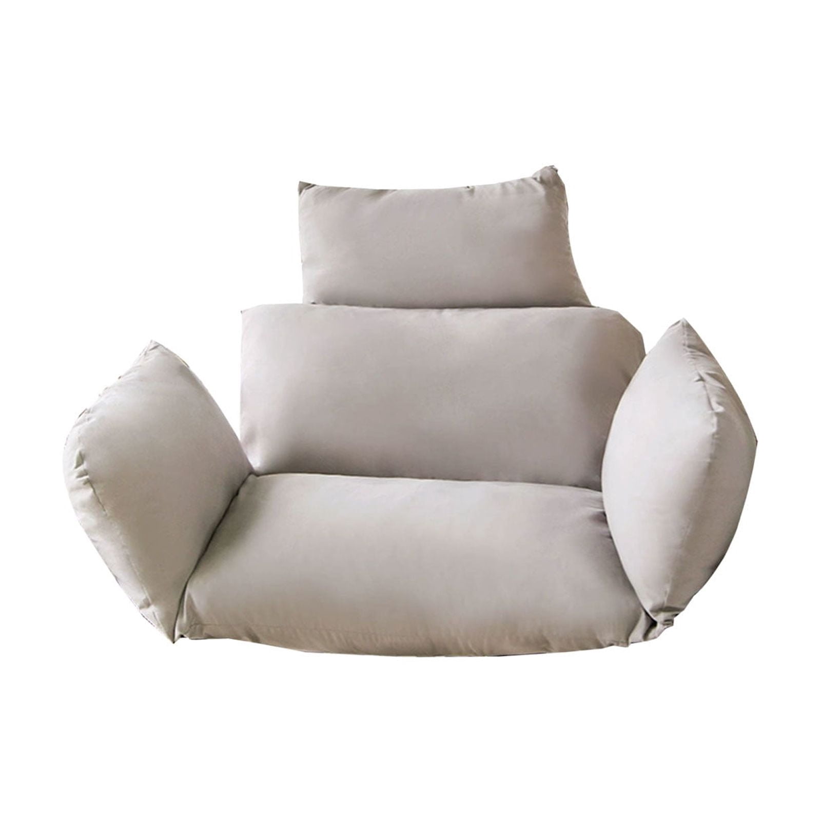 Egg Chair Cushion, Indoor Outdoor Hanging Egg Chair Cushion Replacement, Patio Basket Swing Cushion with Headrest(Gray)