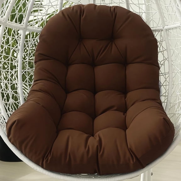 Egg Chair Cushion Replacement Outdoor Hanging Chair Cushion for Patio Furiture Hammock Swing Cushion 47x35x6 Inches (Brown)