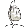 thumbnail image 1 of Egg Chair with Stand, Patio Wicker Bifanuo Hanging Chair, Hammock Swing Chair, 350LBS Capacity for Bedroom, Balcony, Garden(BR-BE), 1 of 8